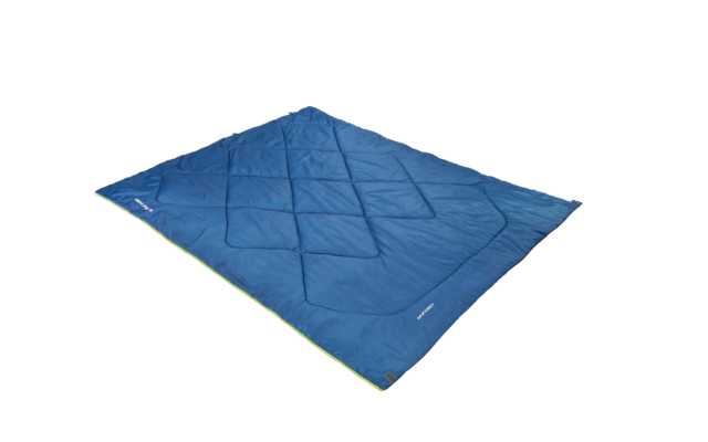 Sac De Couchage Double 2 Personnes Rectangulaire Avec Oreillers - Vert - Imperméable