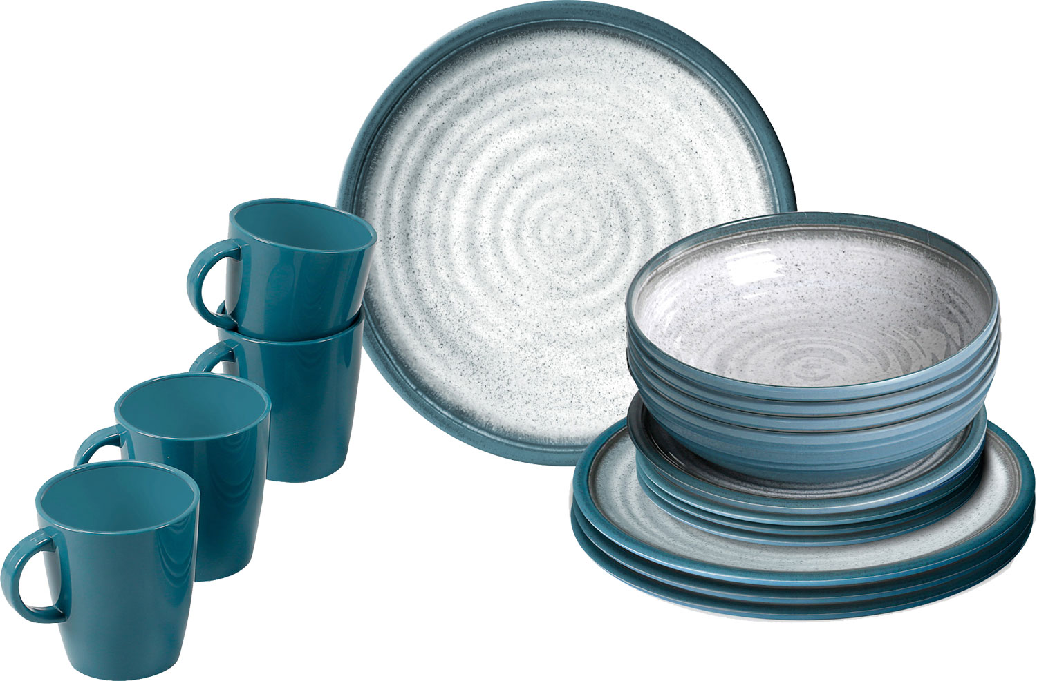 Set de vaisselle 38 pcs. Blue Ocean Brunner - Berger Camping